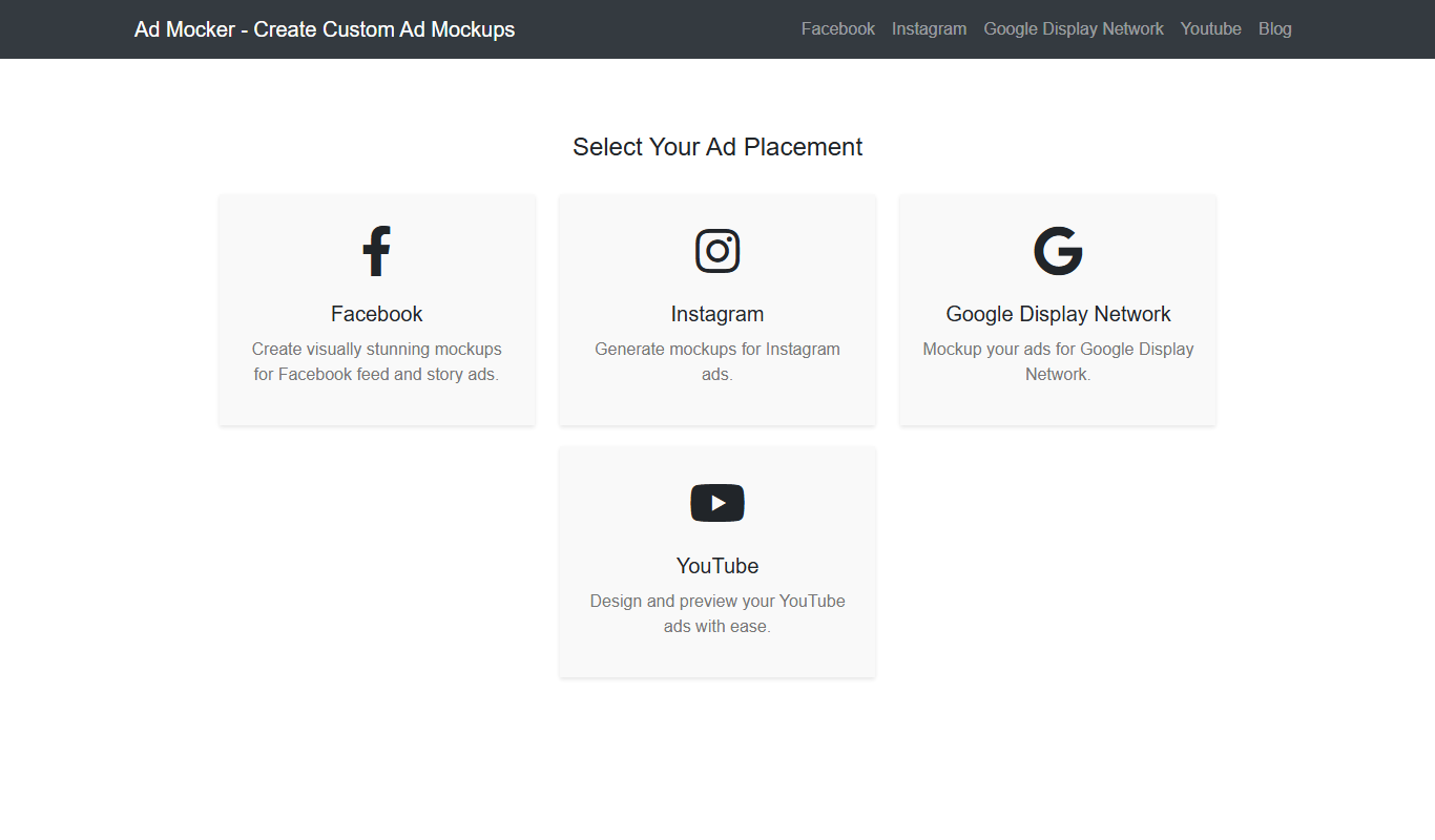 Ad Mocker app screenshot