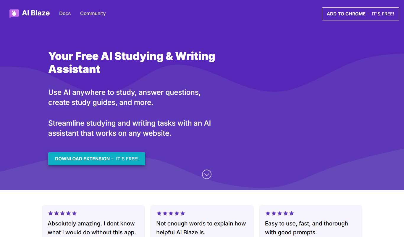 AI Blaze app screenshot