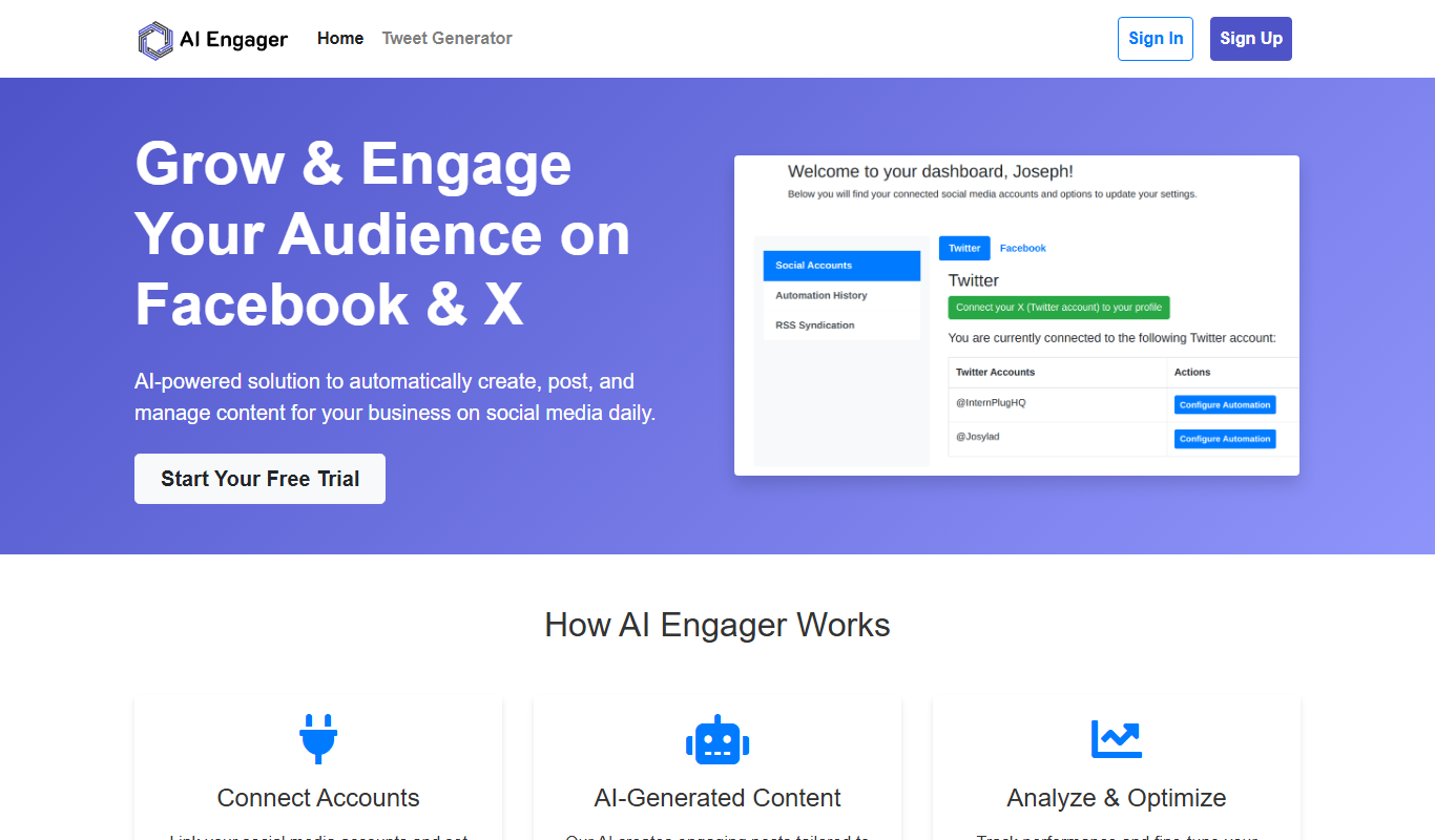 AI Engager app screenshot