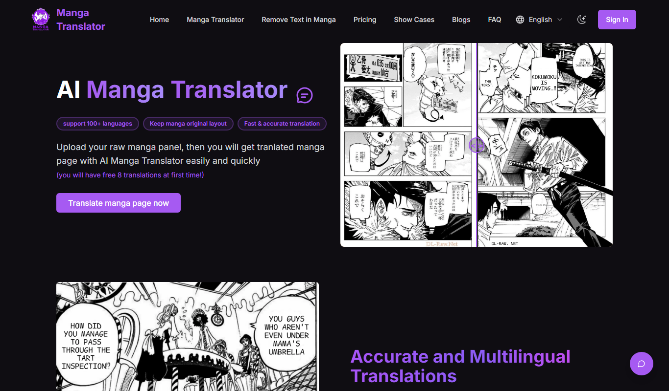 AI Manga Translators app screenshot