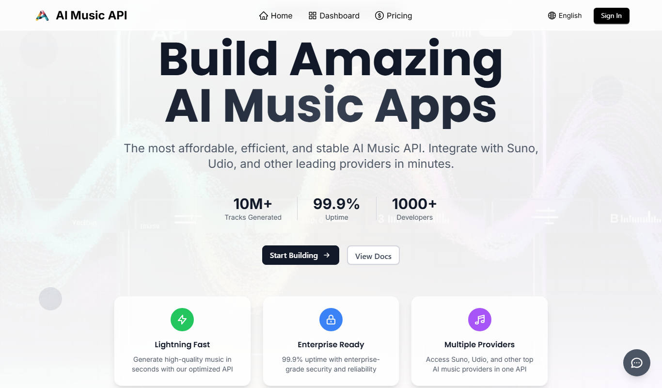 AI Music API, Free Cheap AI Music app screenshot
