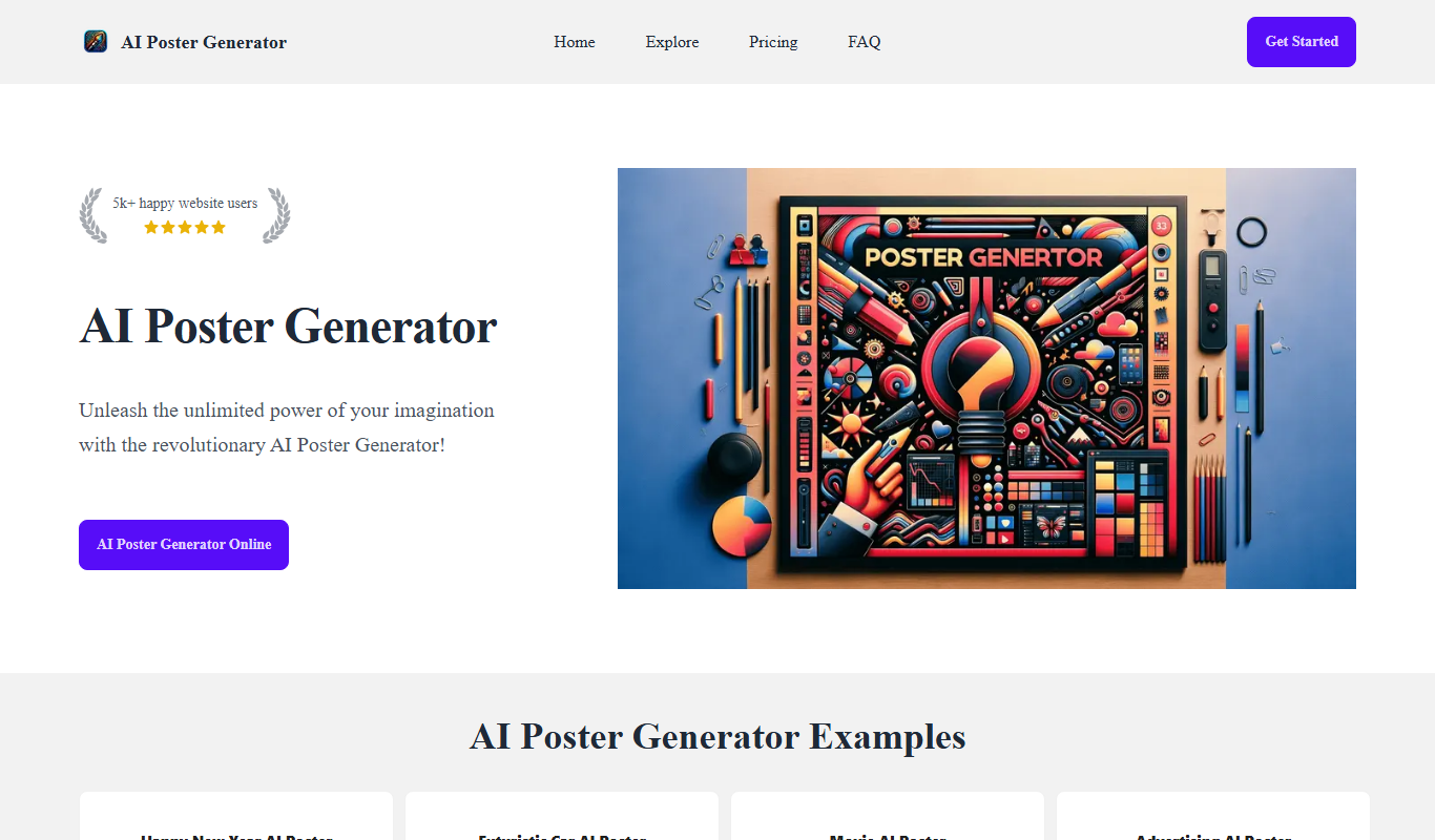 AI Poster Generator app screenshot