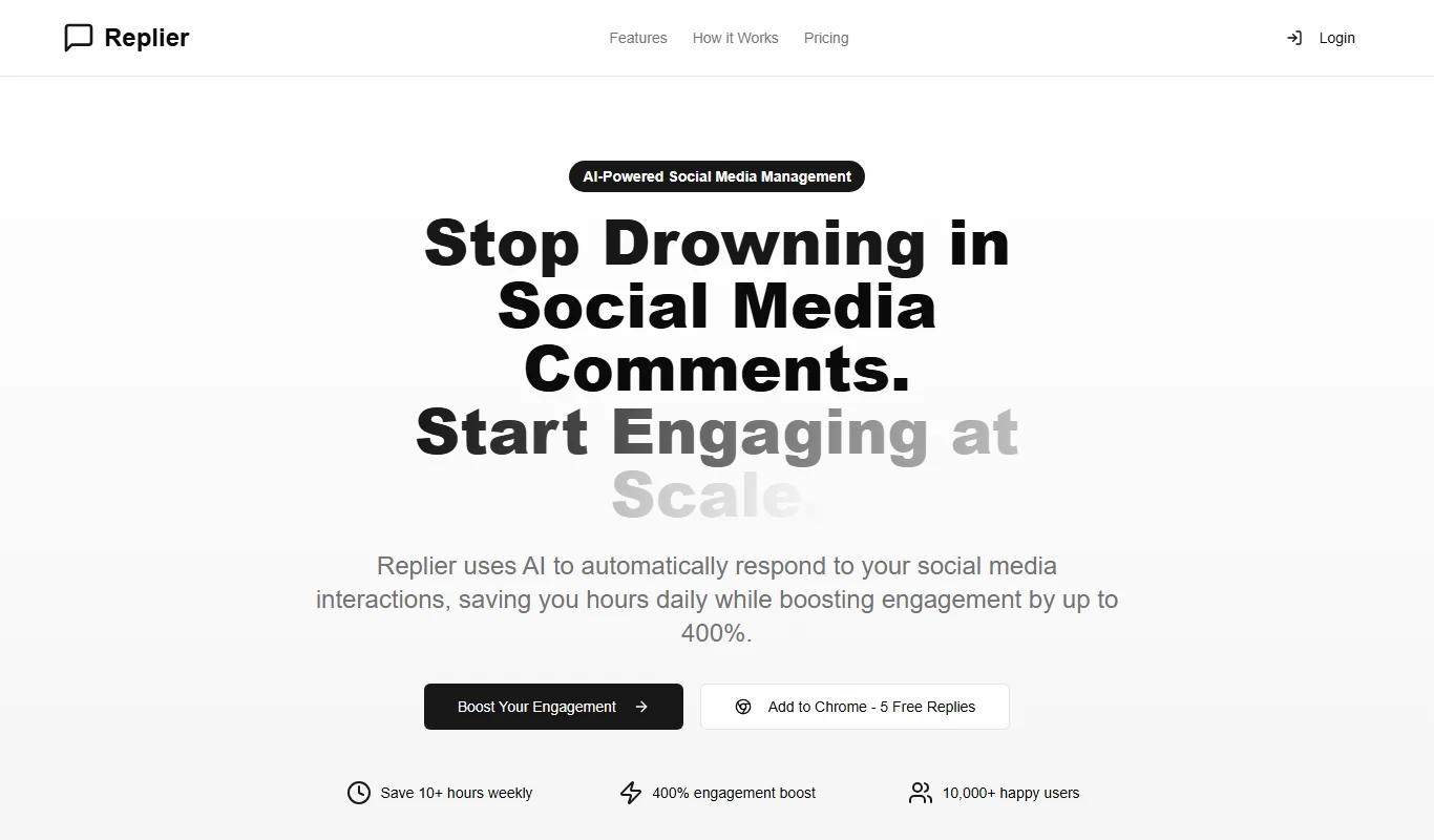 Replier AI Social Replier - Automated Social Media Comment Response Tool