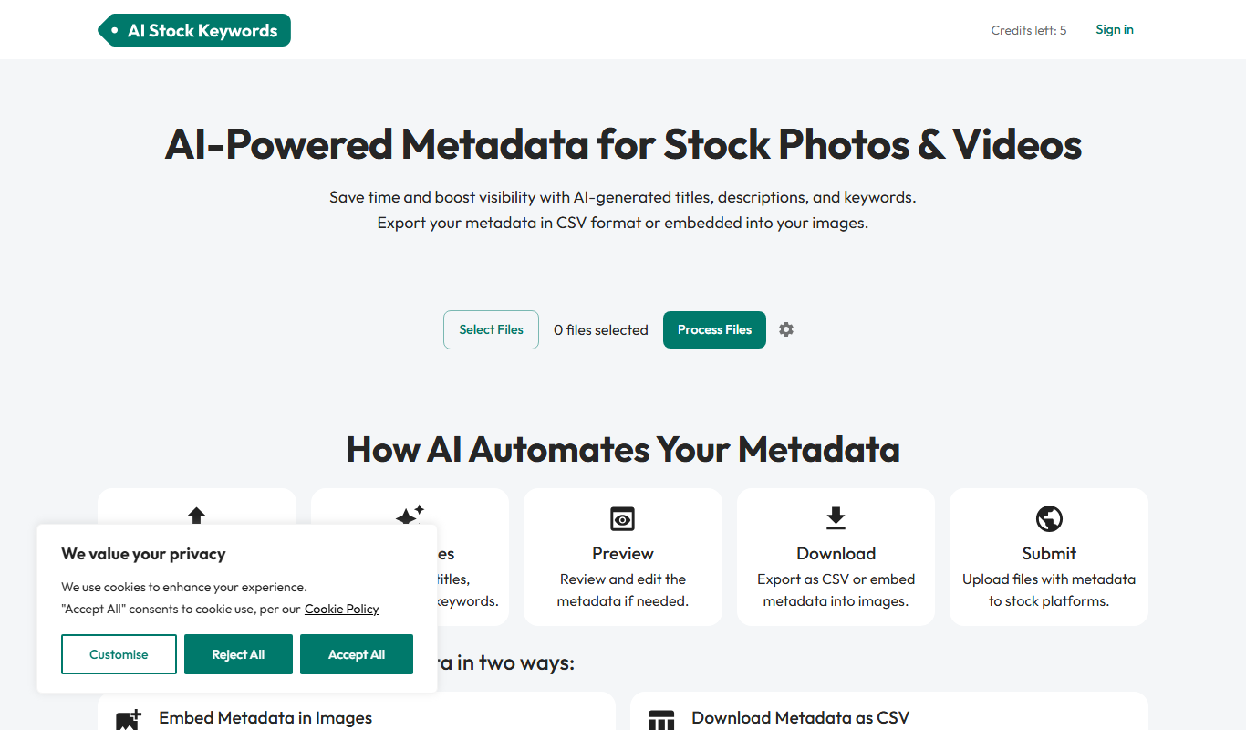 AI Stock Keywords app screenshot