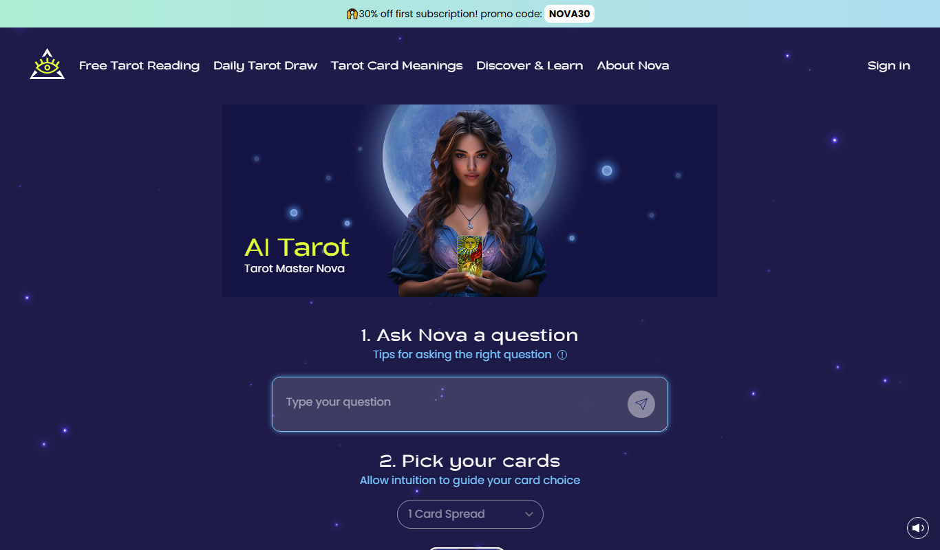 AI Tarot Master app screenshot