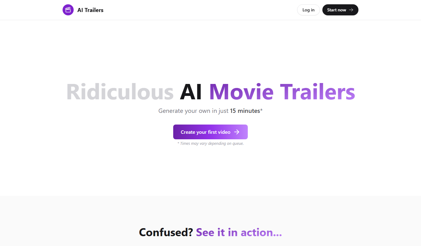 AI Trailers app screenshot