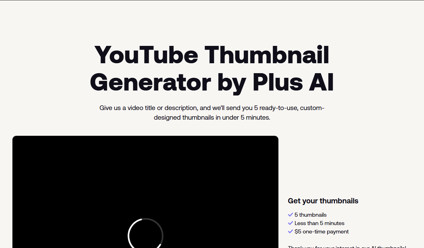 AI YouTube Thumbnails app screenshot