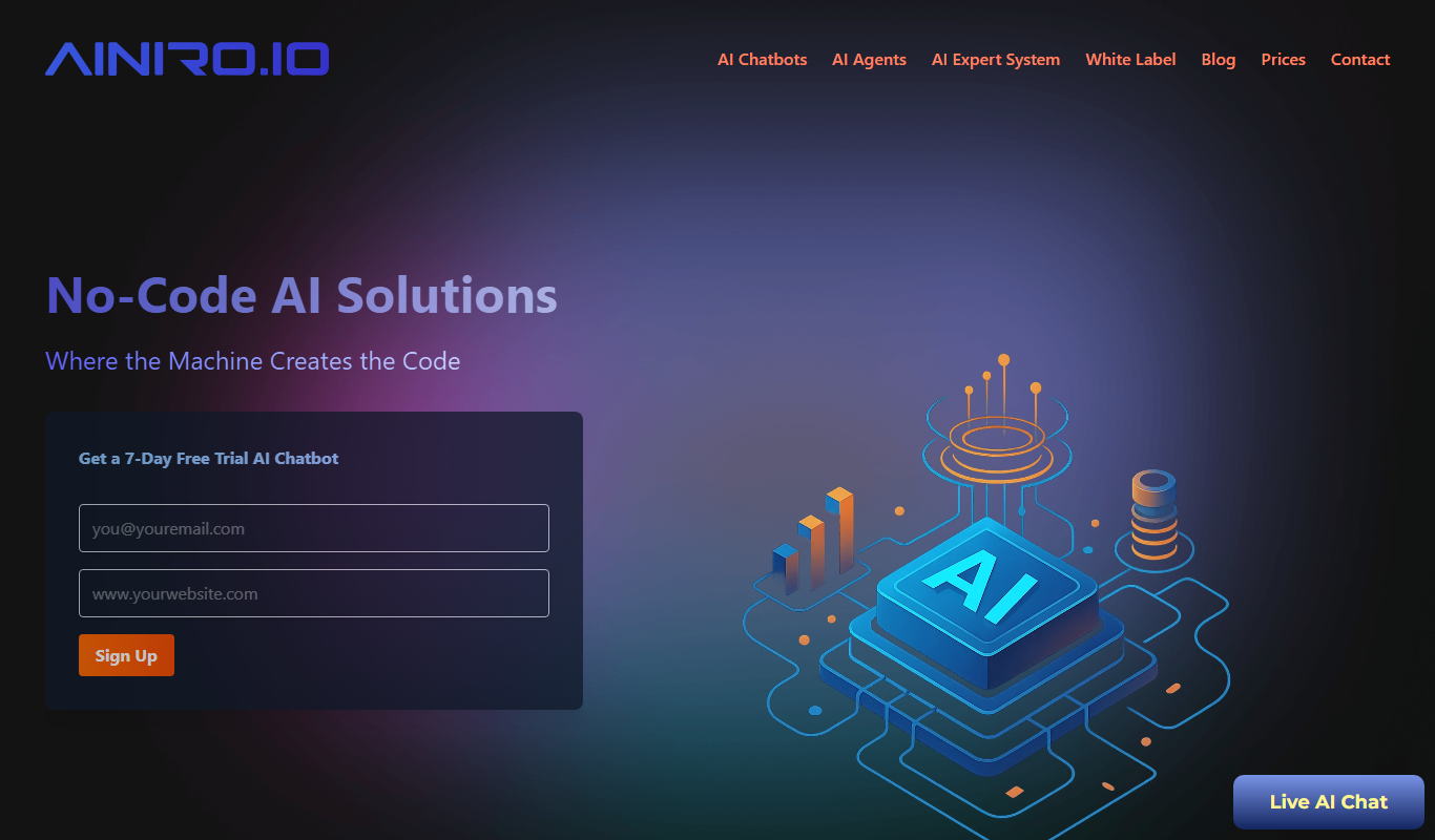 AINIRO app screenshot