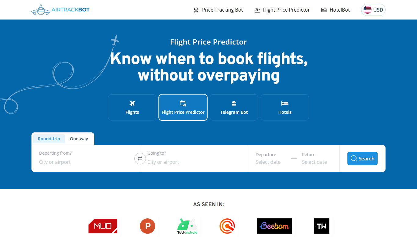 AirTrackBot app screenshot