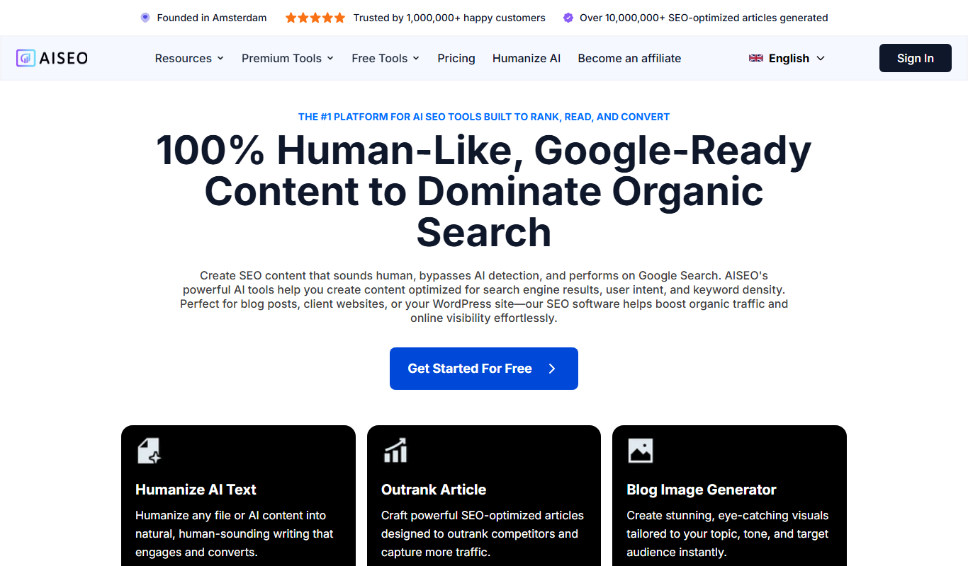 AISEO app screenshot