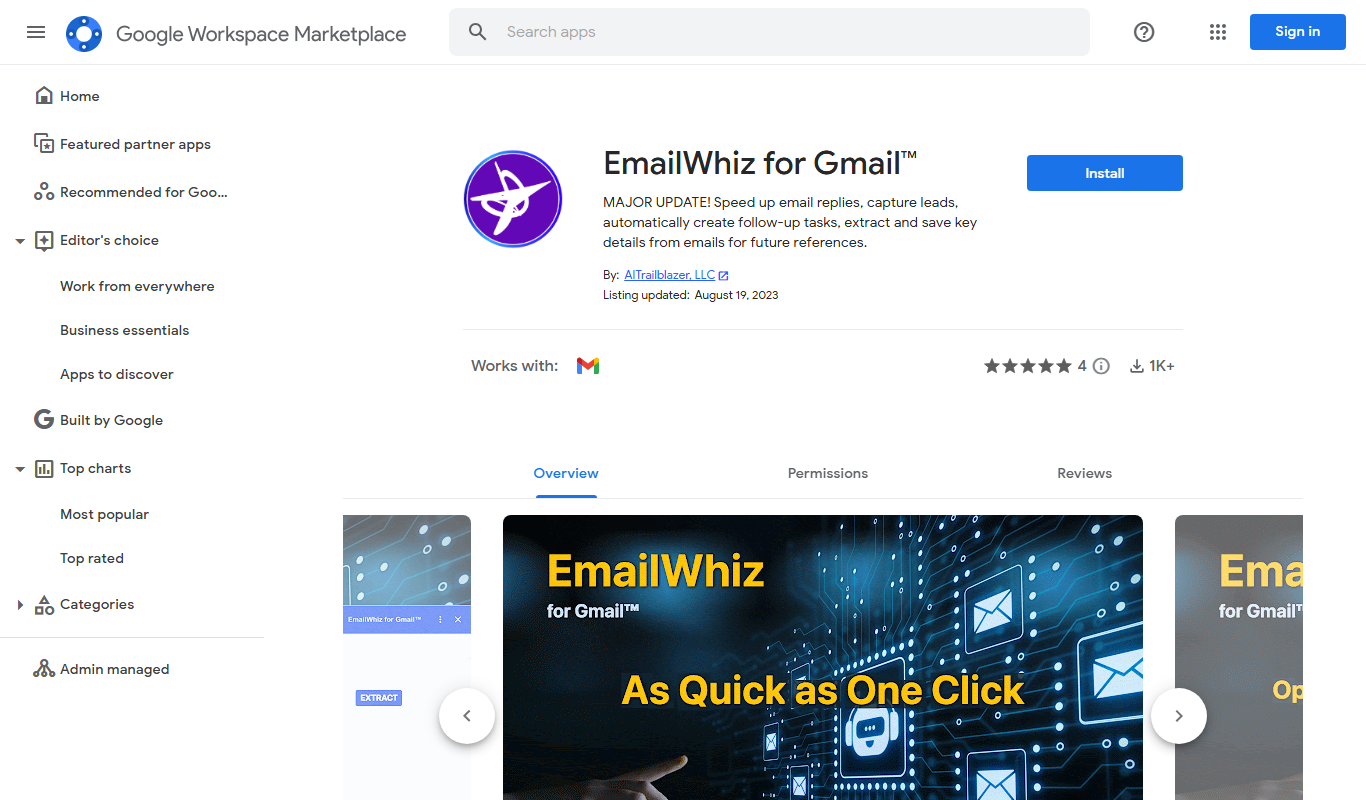 AIT Contacts Extractor for Gmail™ app screenshot
