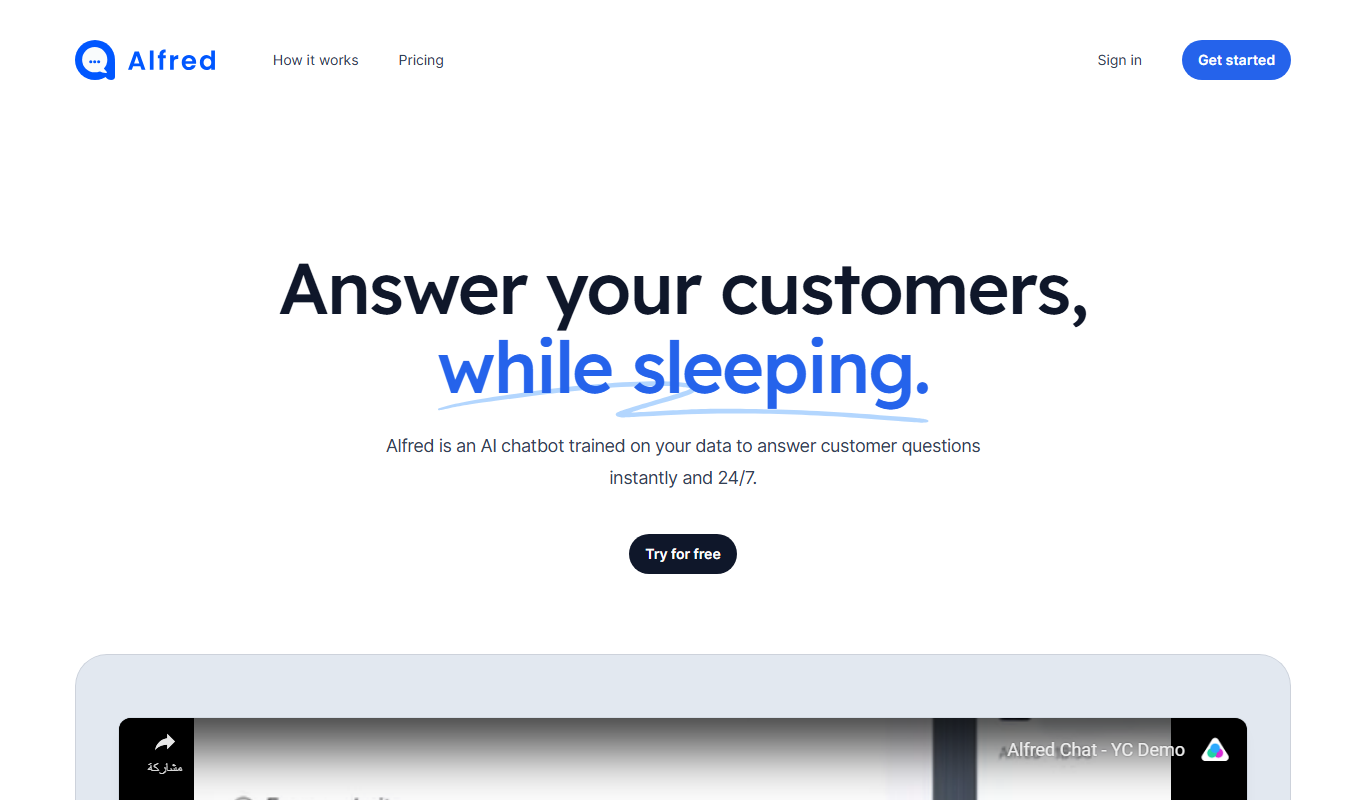 Alfred Chat app screenshot