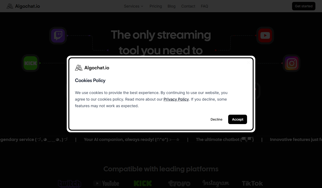 Algochat app screenshot