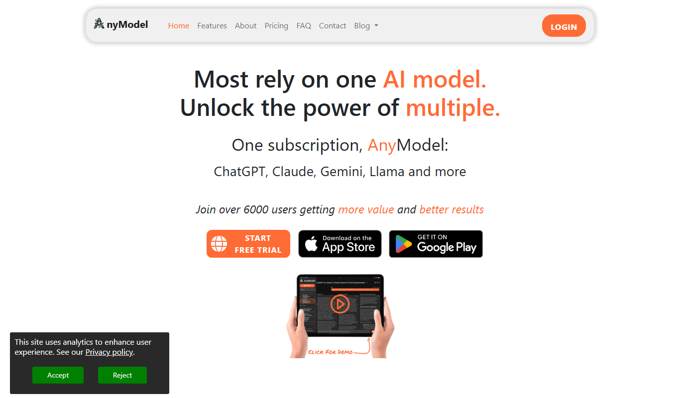 AnyModel app screenshot