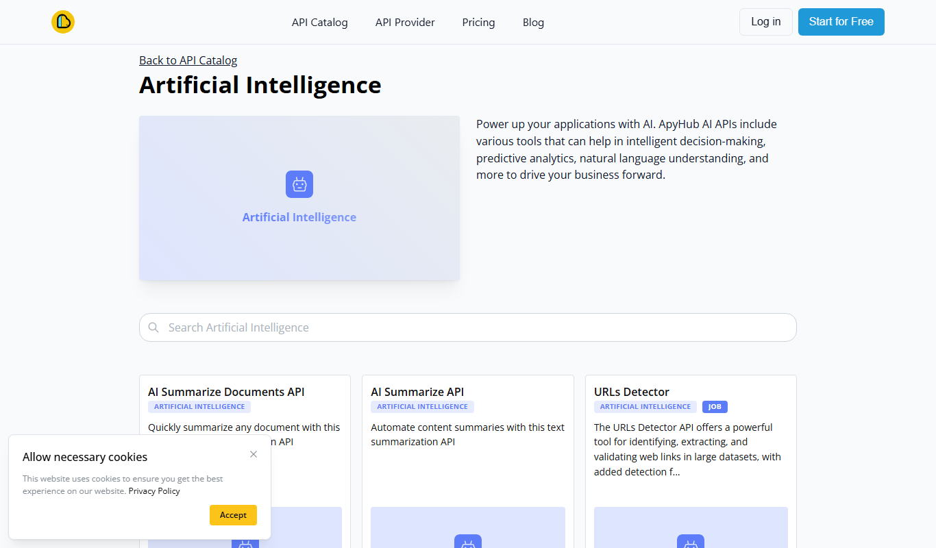 ApyHub AI APIs app screenshot