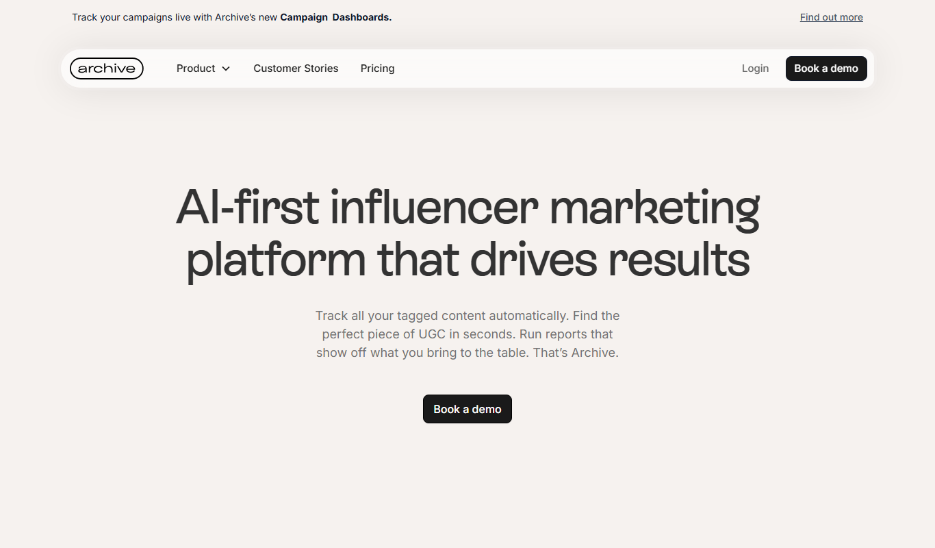 Screenshot of the archive.com interface