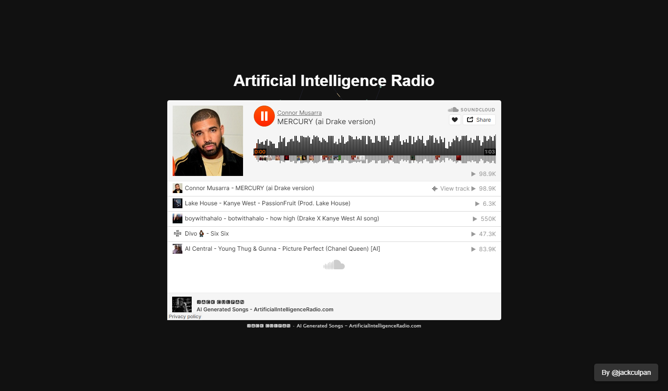 Artificial Intelligence Radio app screenshot