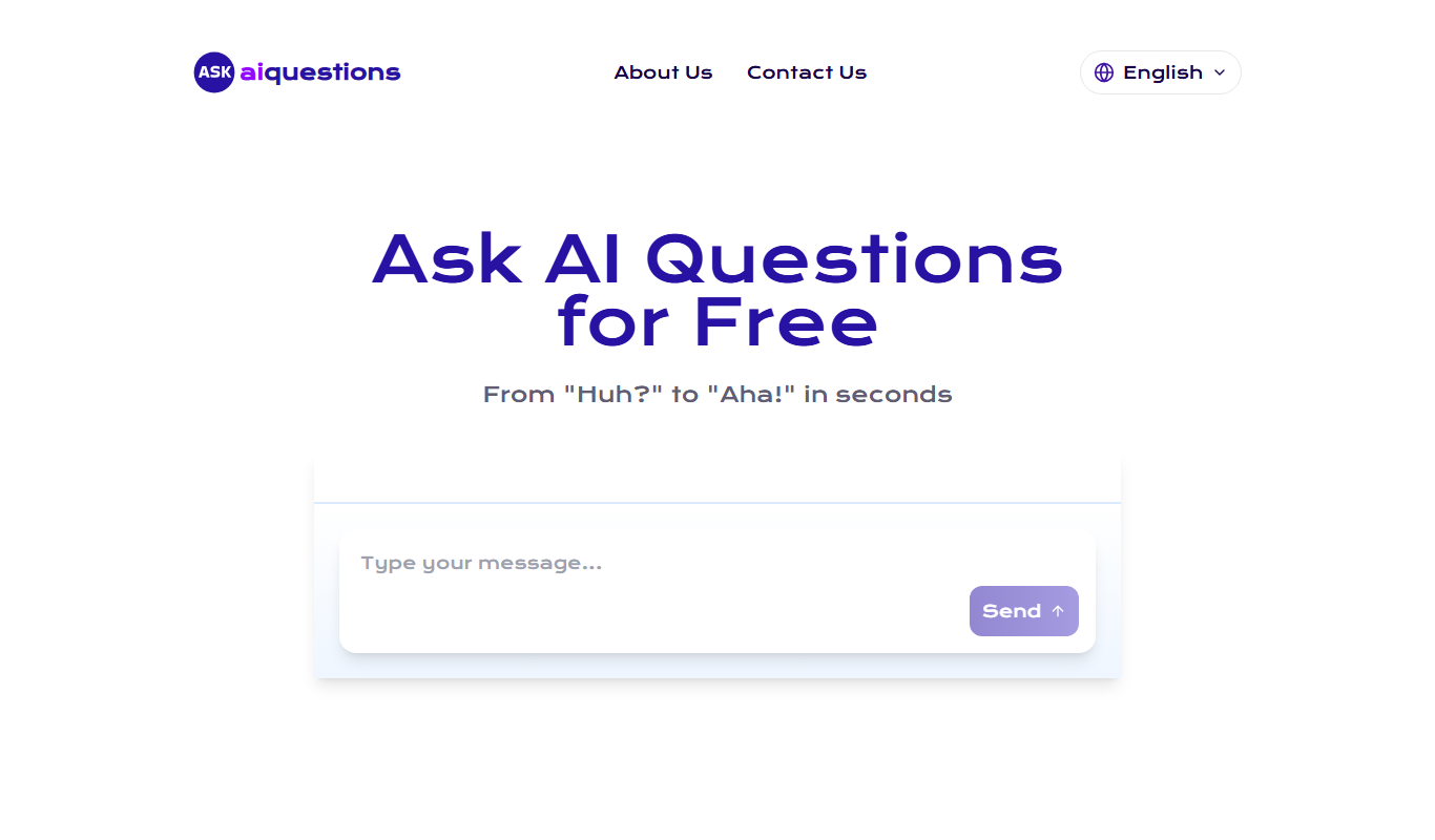Ask AI Questions Online app screenshot
