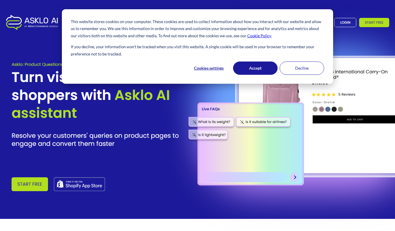 Asklo AI app screenshot