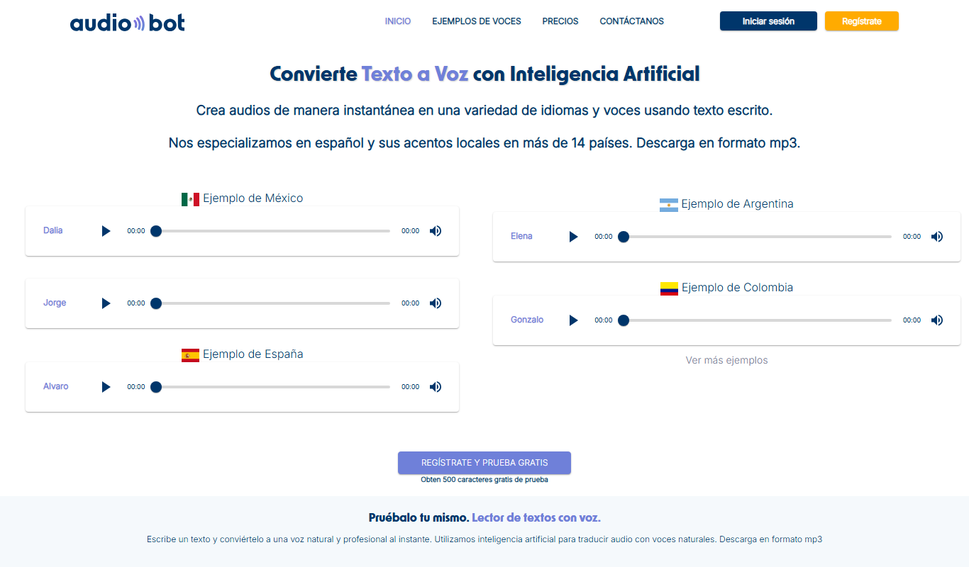 AudioBot app screenshot