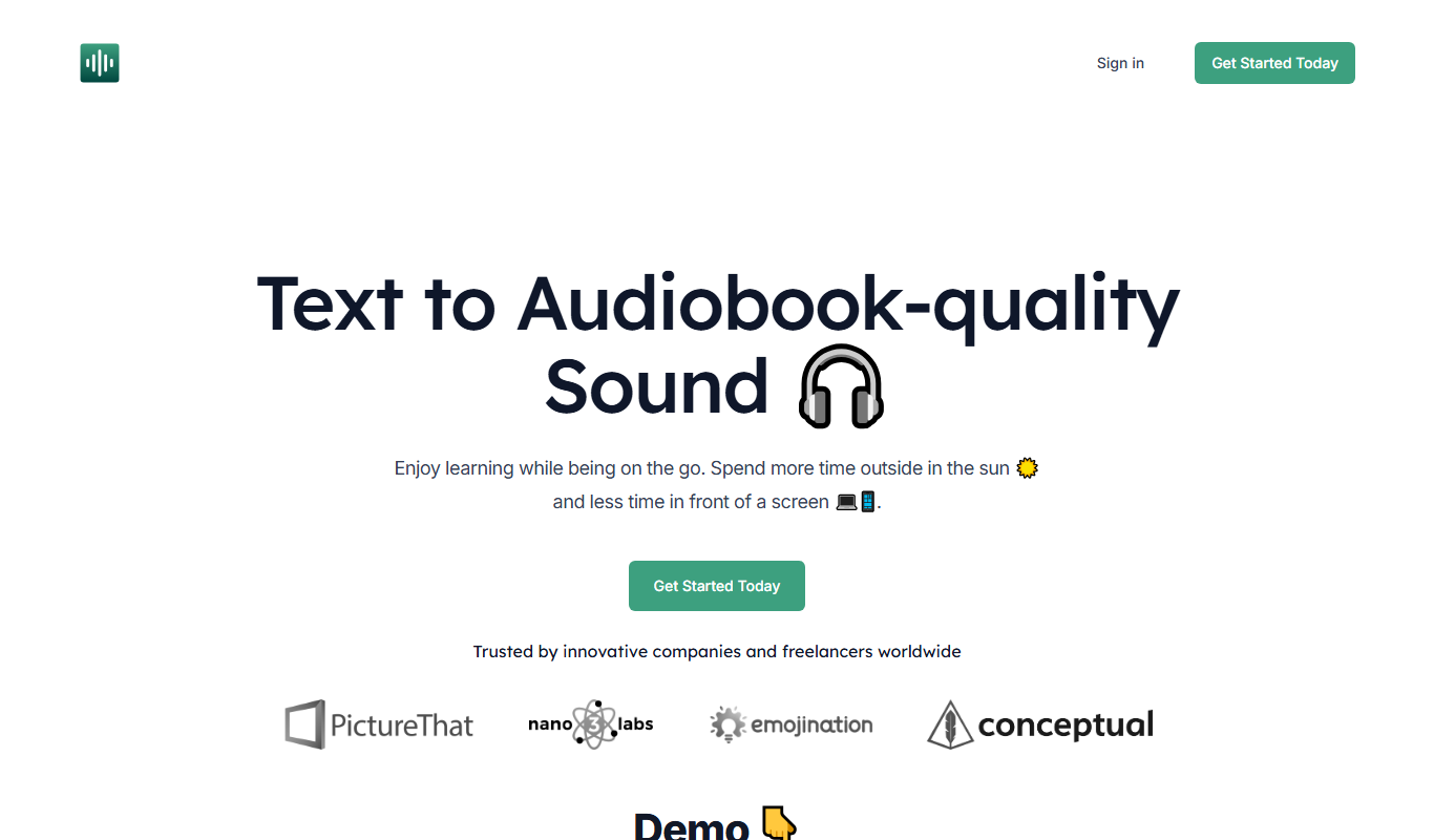 AudiowaveAI app screenshot