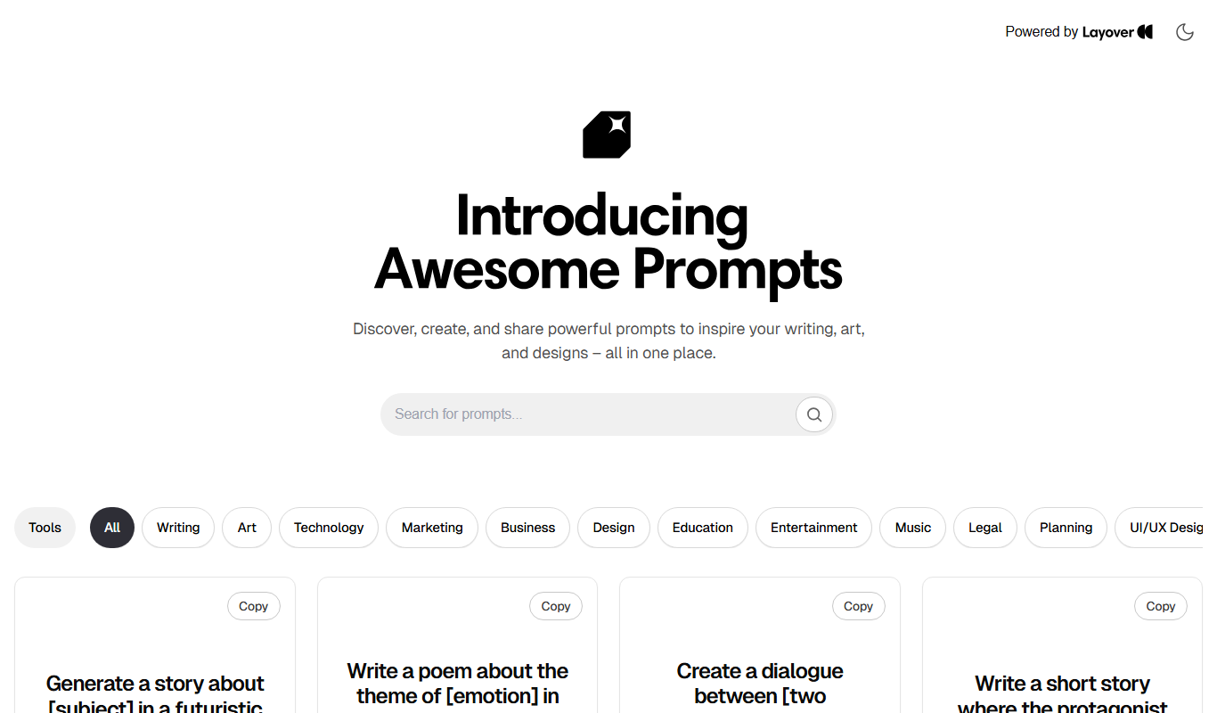 Awesome Prompts app screenshot
