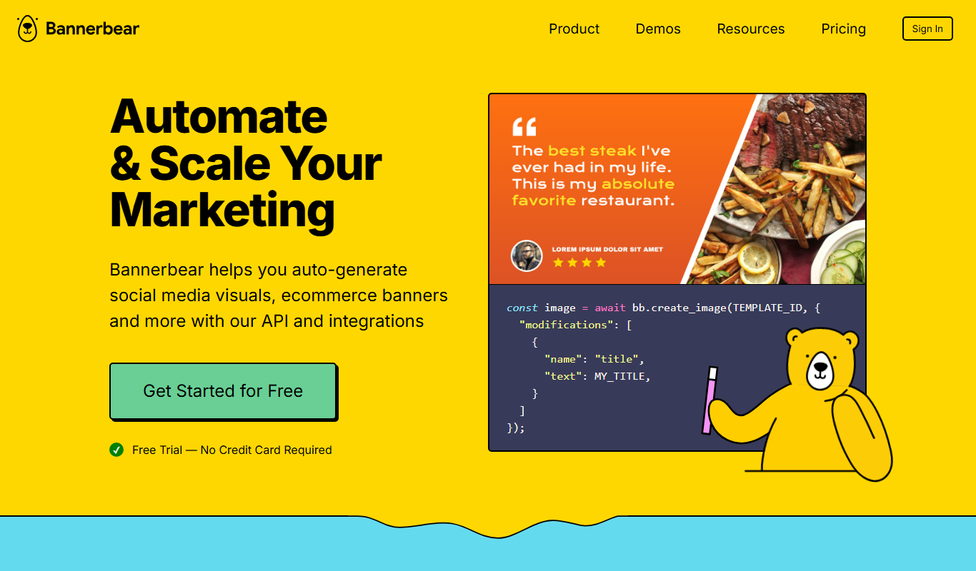 Bannerbear app screenshot