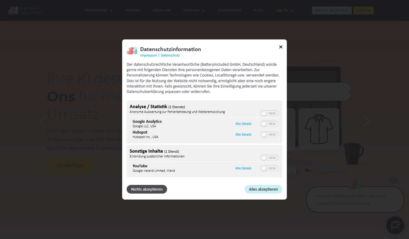 BatteryIncluded incl. Volt Search app screenshot