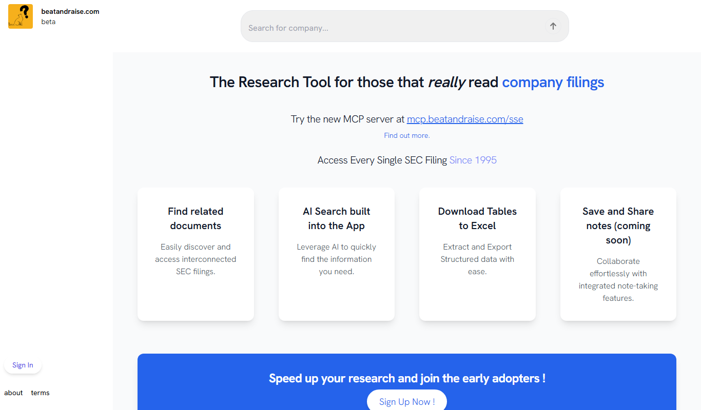 Screenshot of the BeatandRaise.com interface