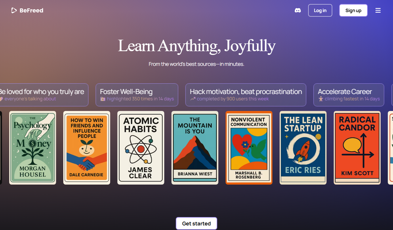 BeFreed app screenshot