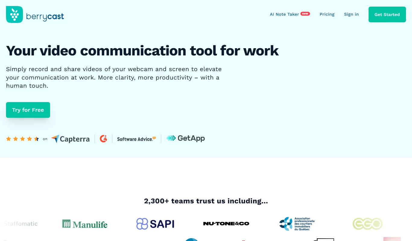 Berrycast Transcripts AI Meeting Transcription & Video Messaging Tool