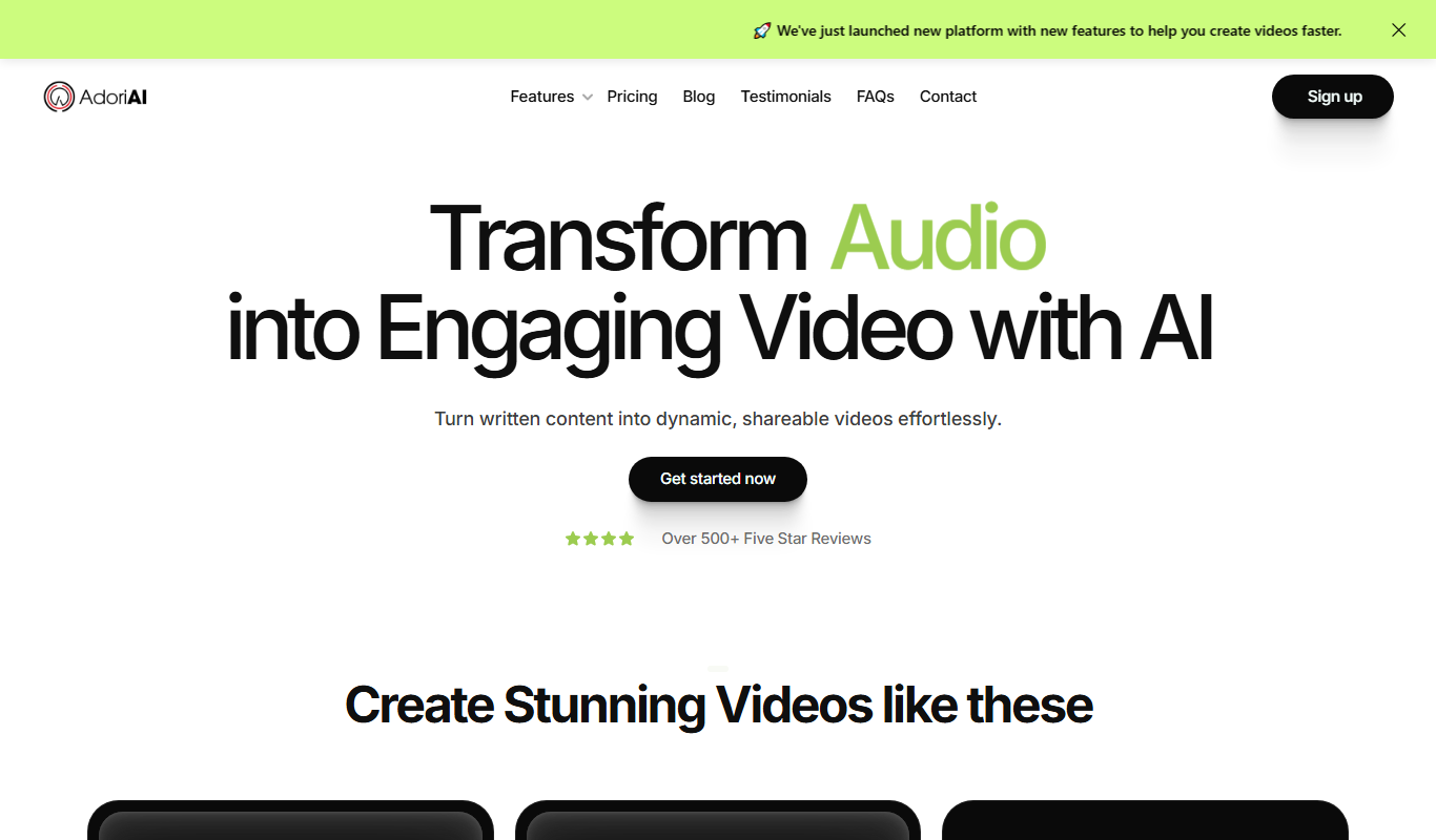 BlogToVideoAI app screenshot