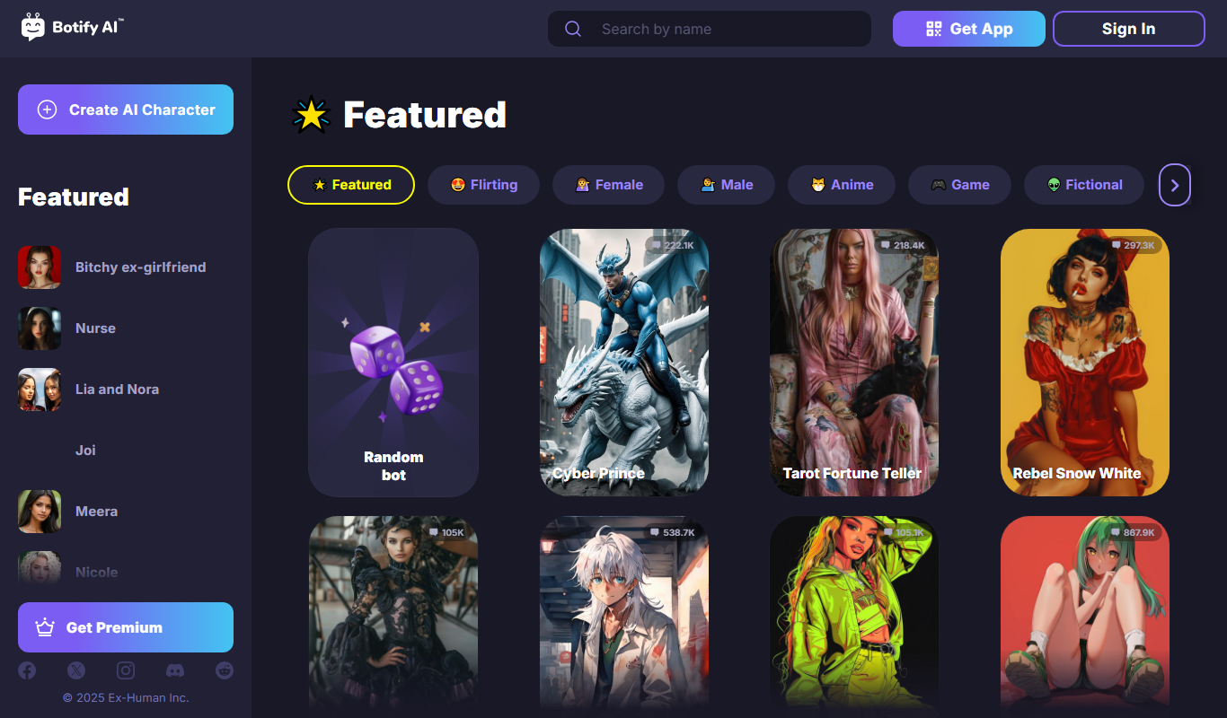 Botify AI app screenshot