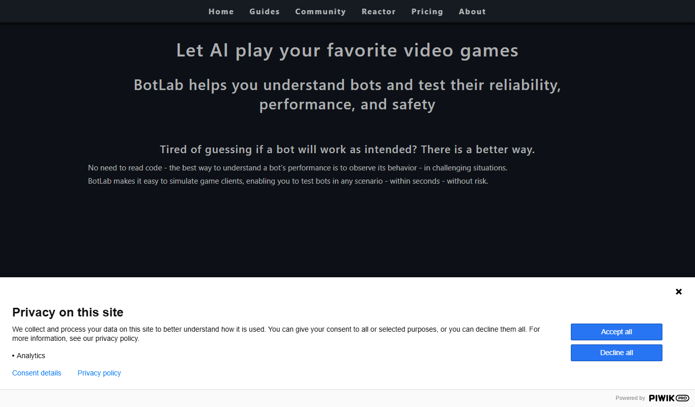 BotLab app screenshot