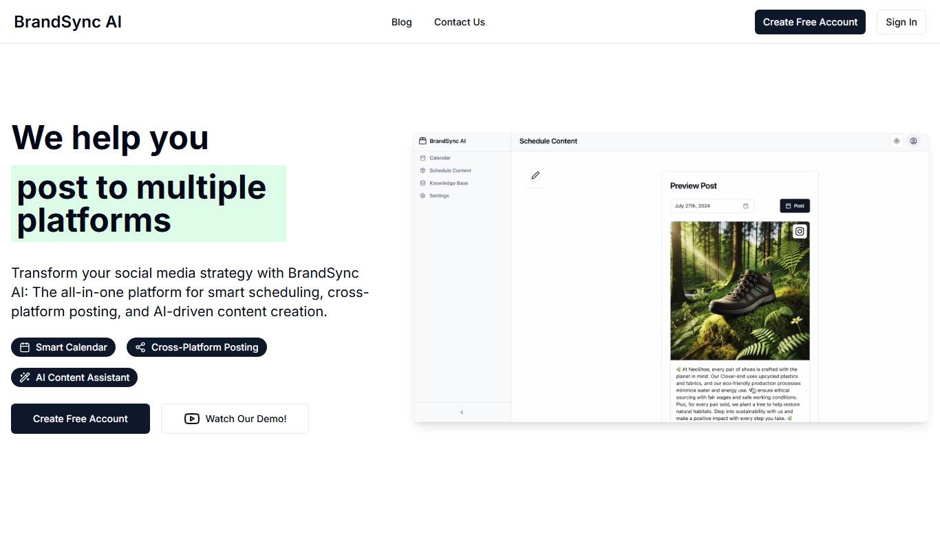BrandSync AI app screenshot