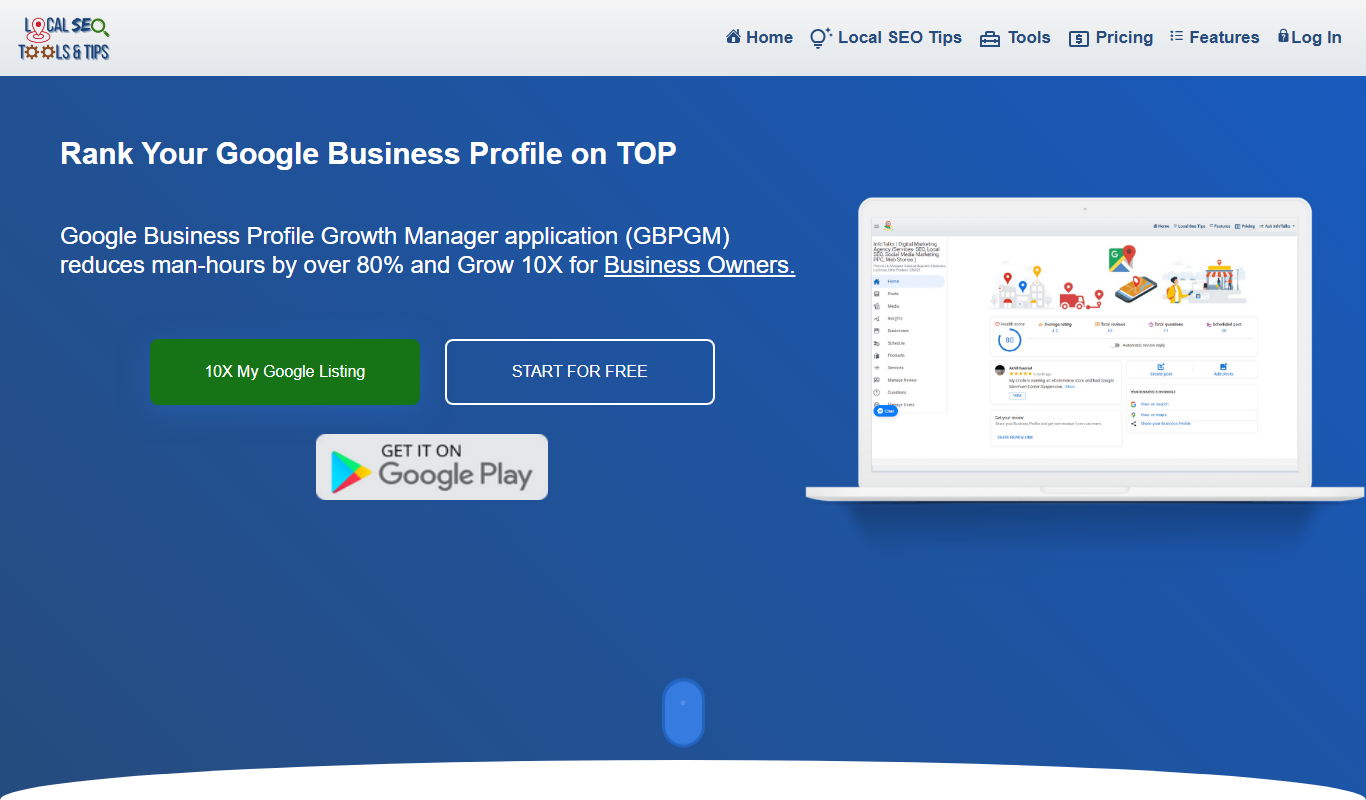 Business Profile Manager app screenshot