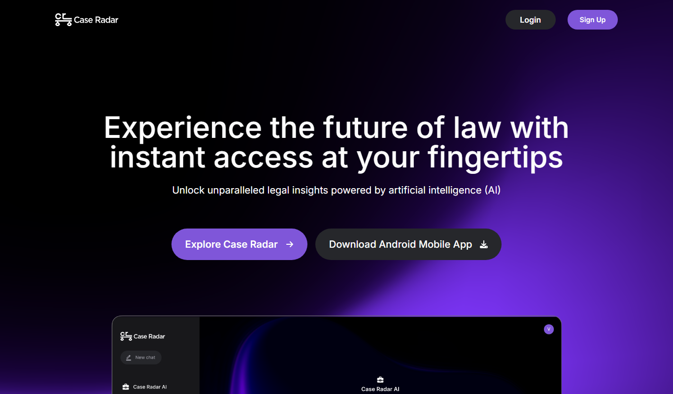 Case Radar app screenshot