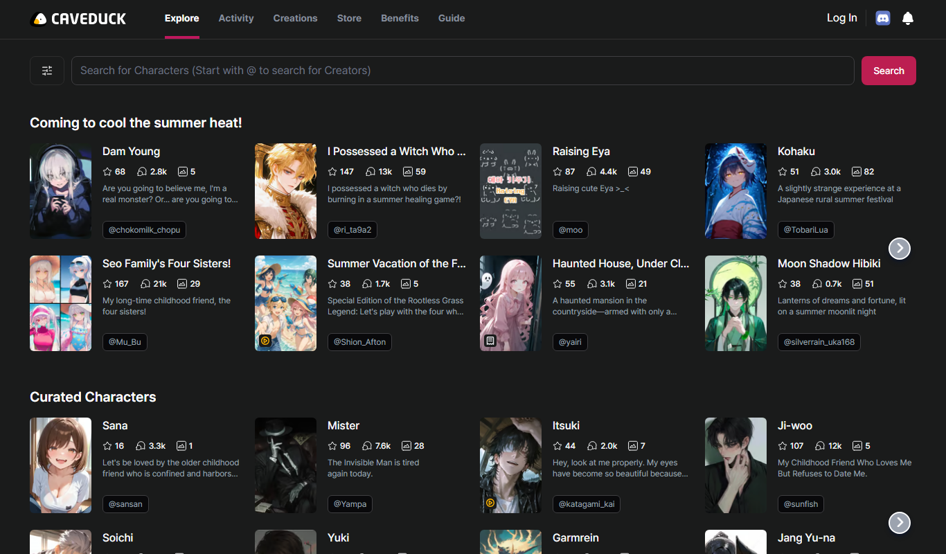 CAVEDUCK app screenshot