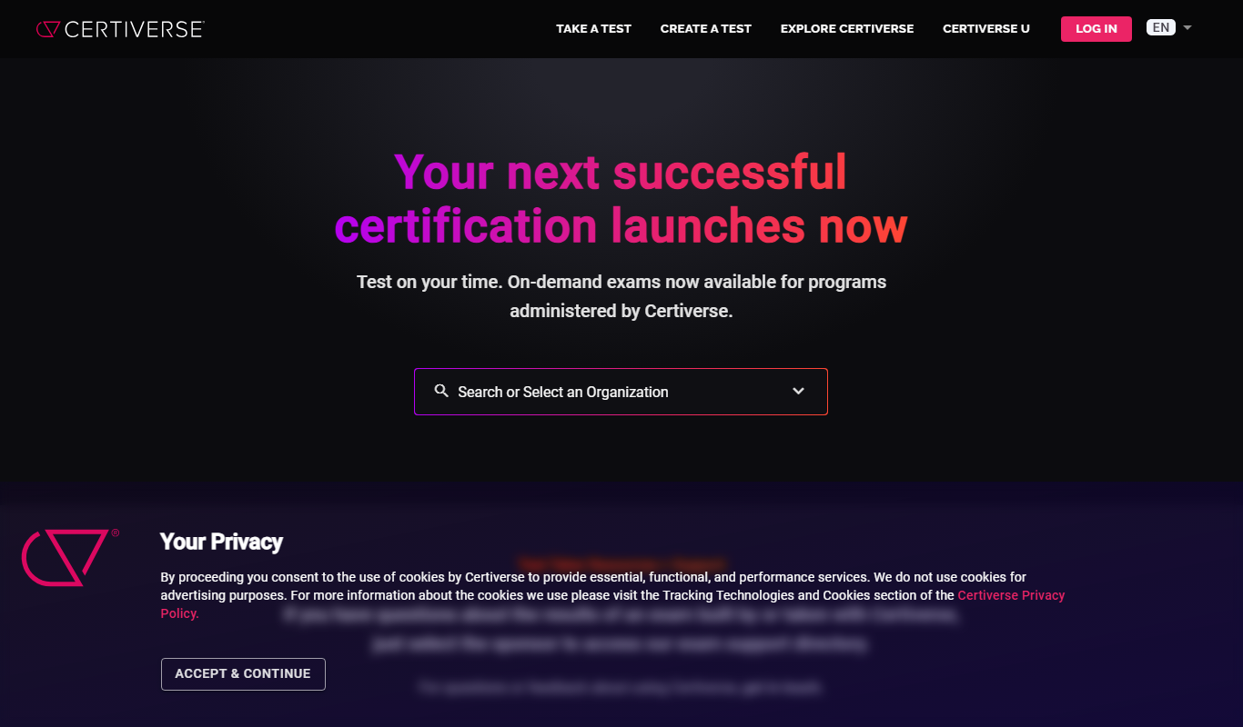 Certiverse app screenshot