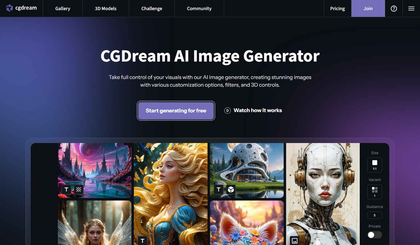CGDream.ai app screenshot