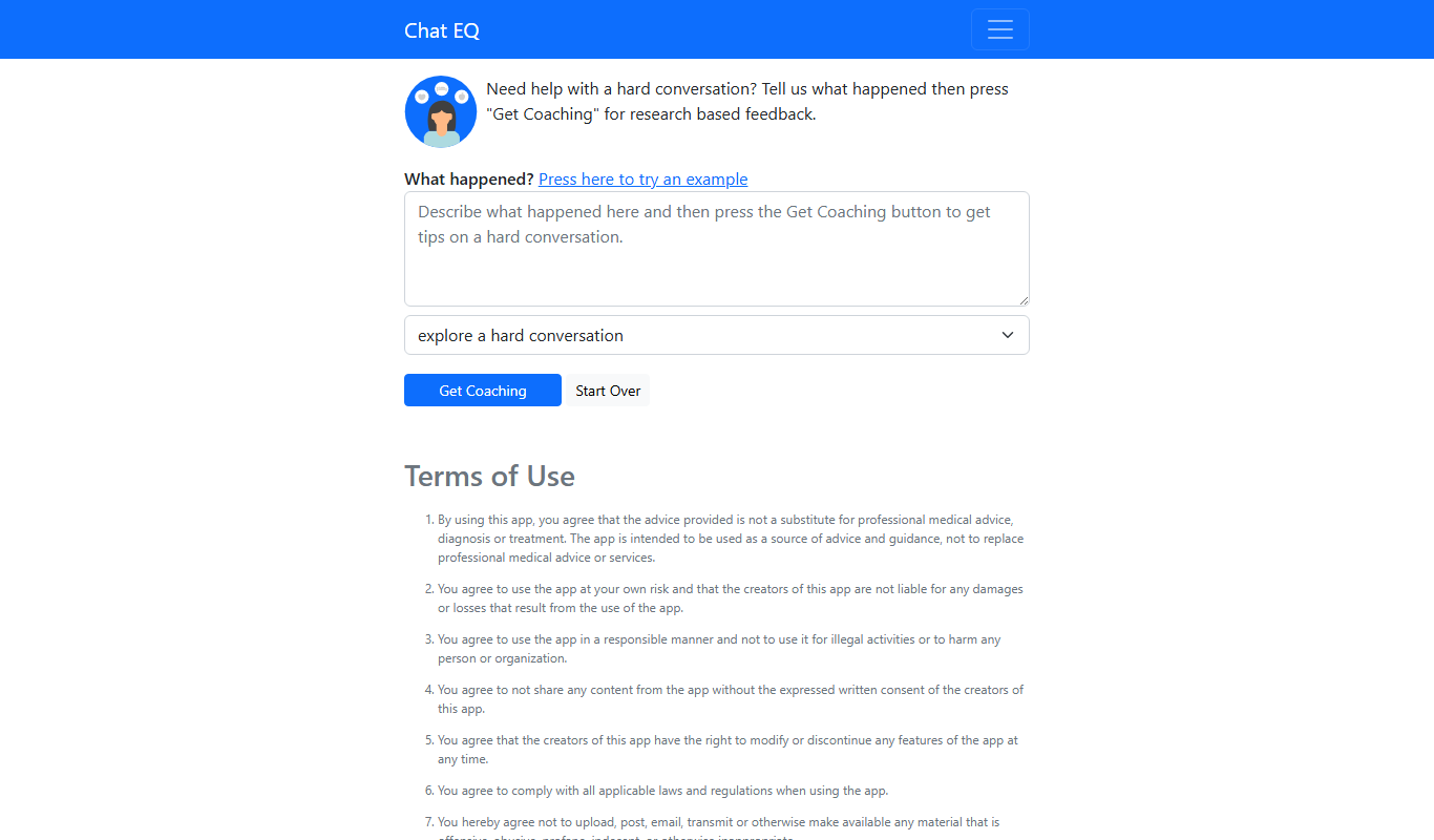 Chat EQ app screenshot