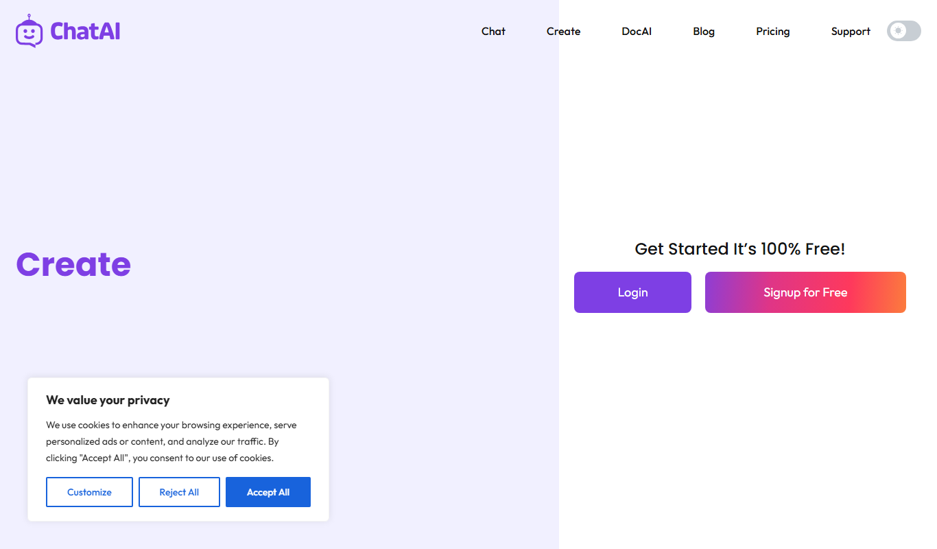ChatAI app screenshot