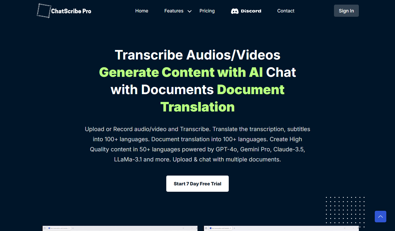 ChatScribe Pro app screenshot