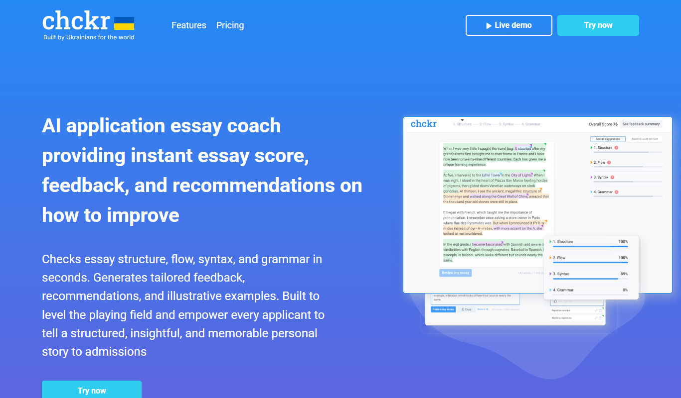 CHCKR app screenshot