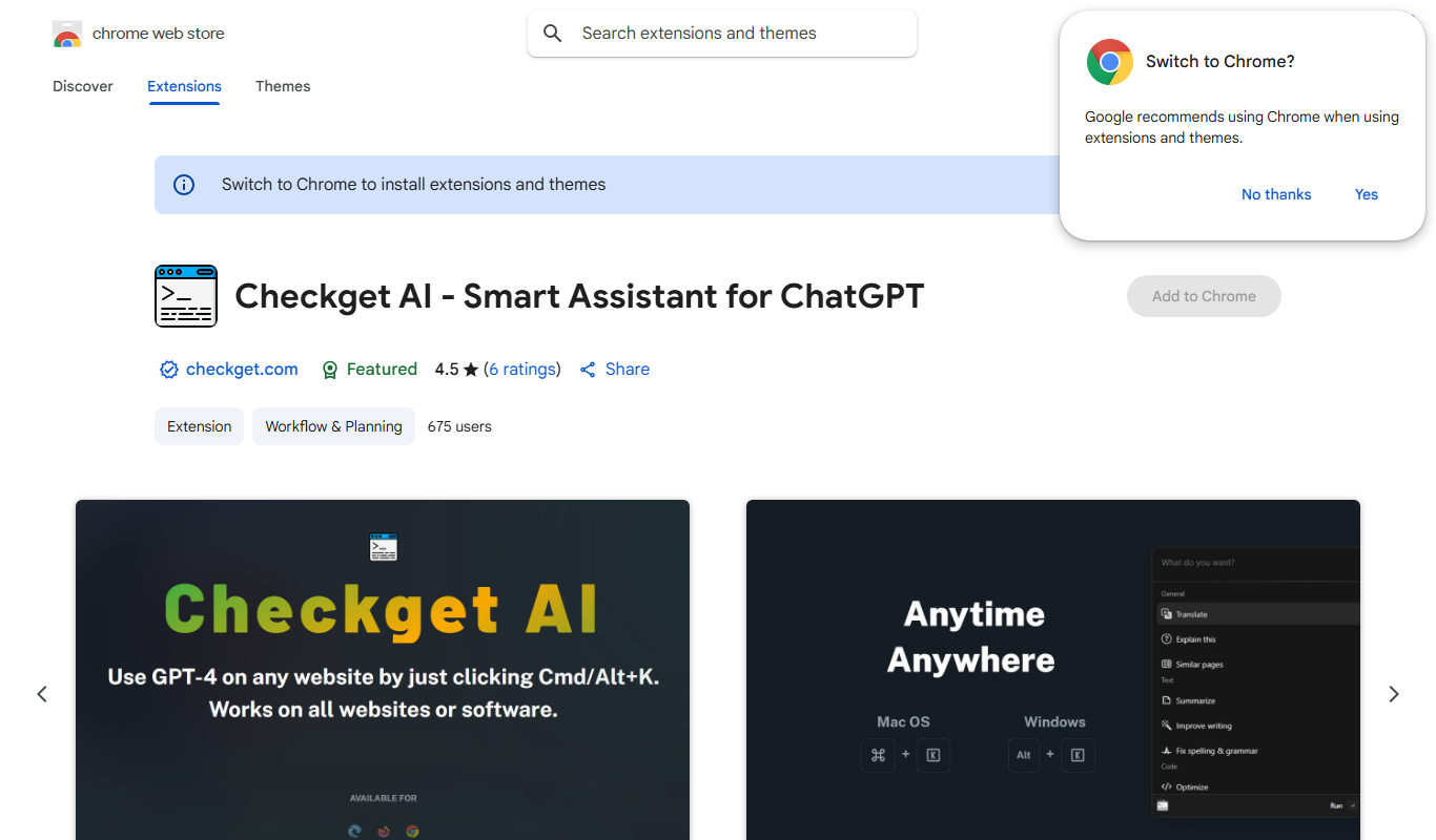 Checkget AI app screenshot