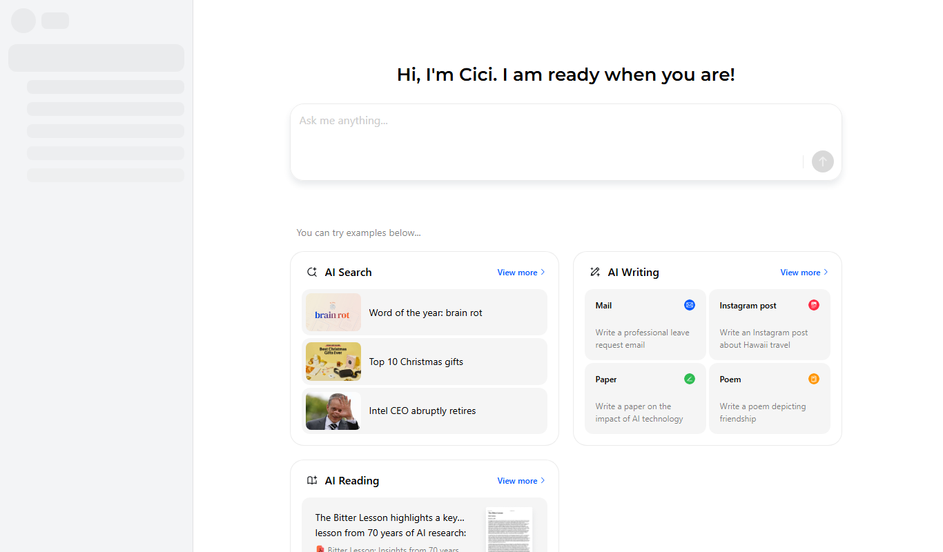 Cici AI app screenshot