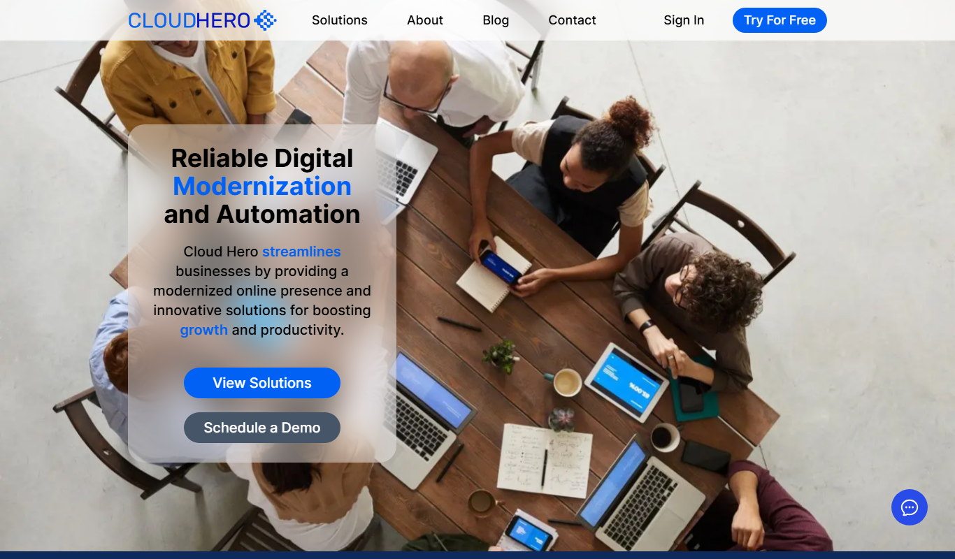 Cloud Hero app screenshot