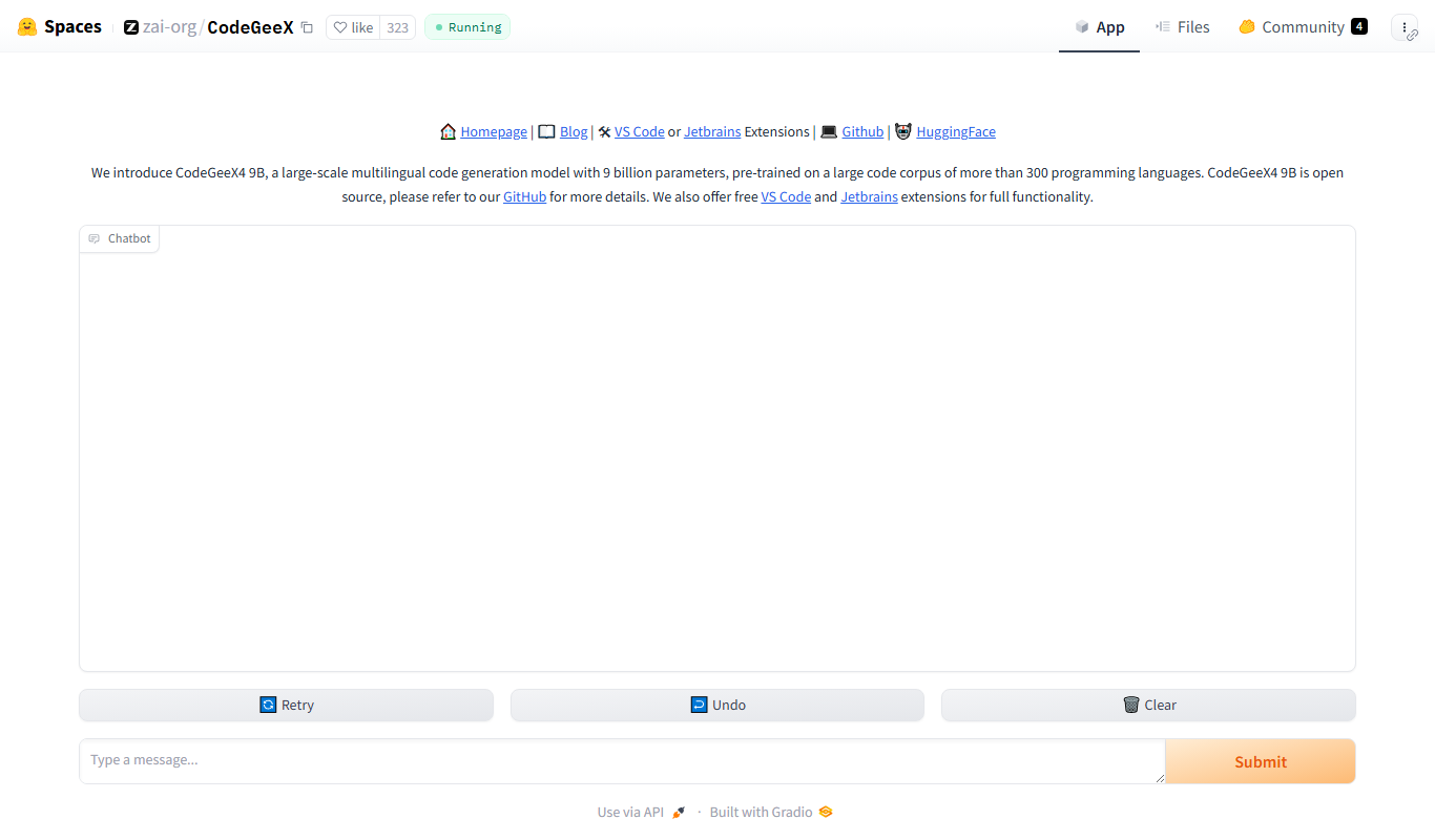 CodeGeeX app screenshot