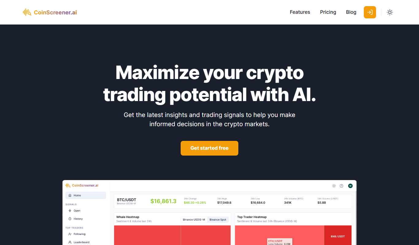 CoinScreener app screenshot