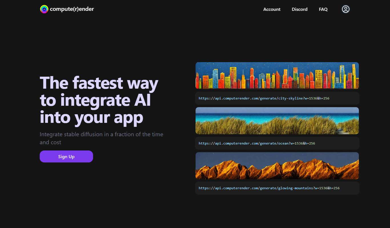 Compute(r)ender app screenshot